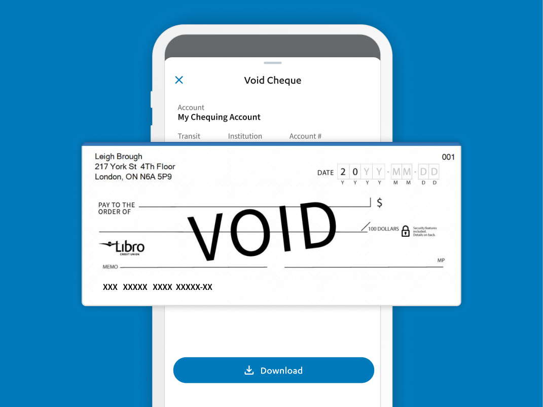 Image of a void cheque
