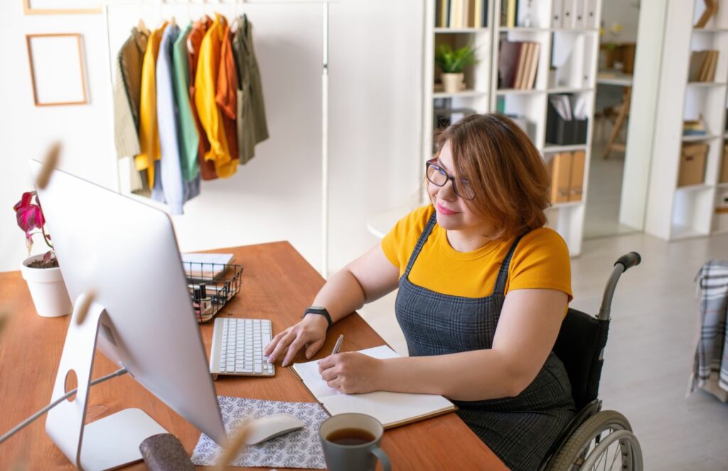 Woman on the computer