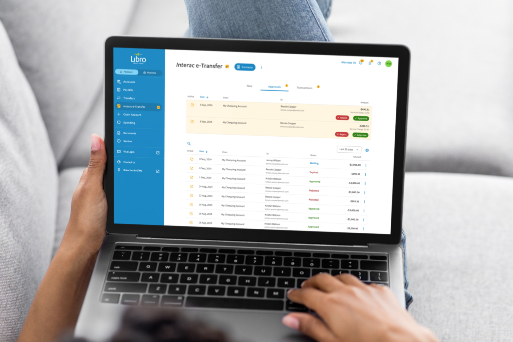 A person working on a laptop