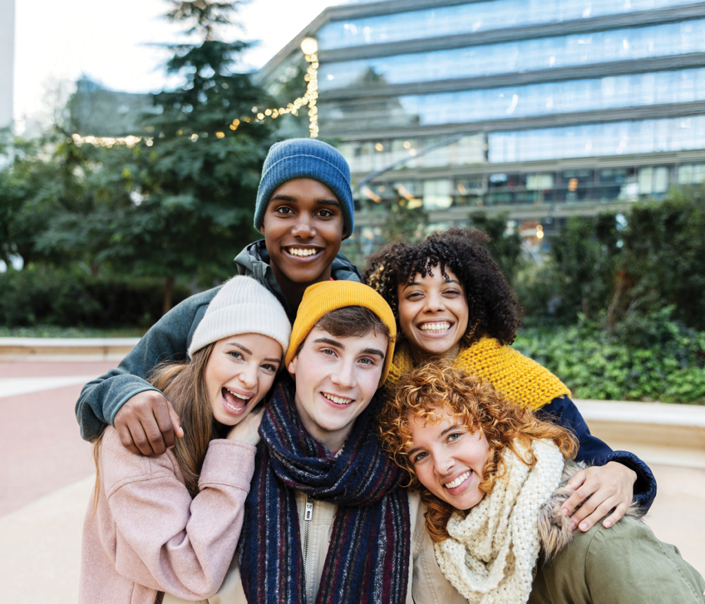 Group of youth smiling for a picture