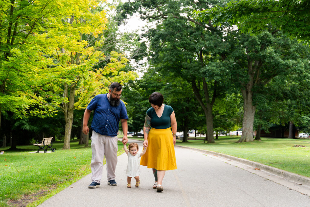 Libro Owner, Jenna and Family walking in the park