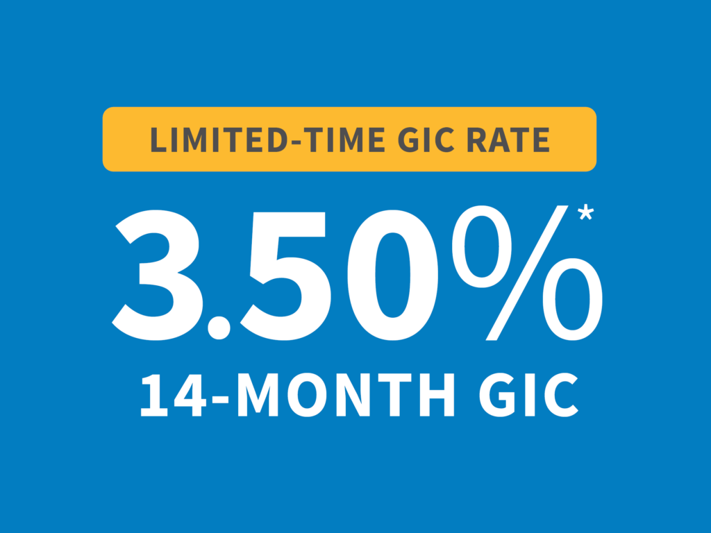 Blue graphic with yellow banner reading 